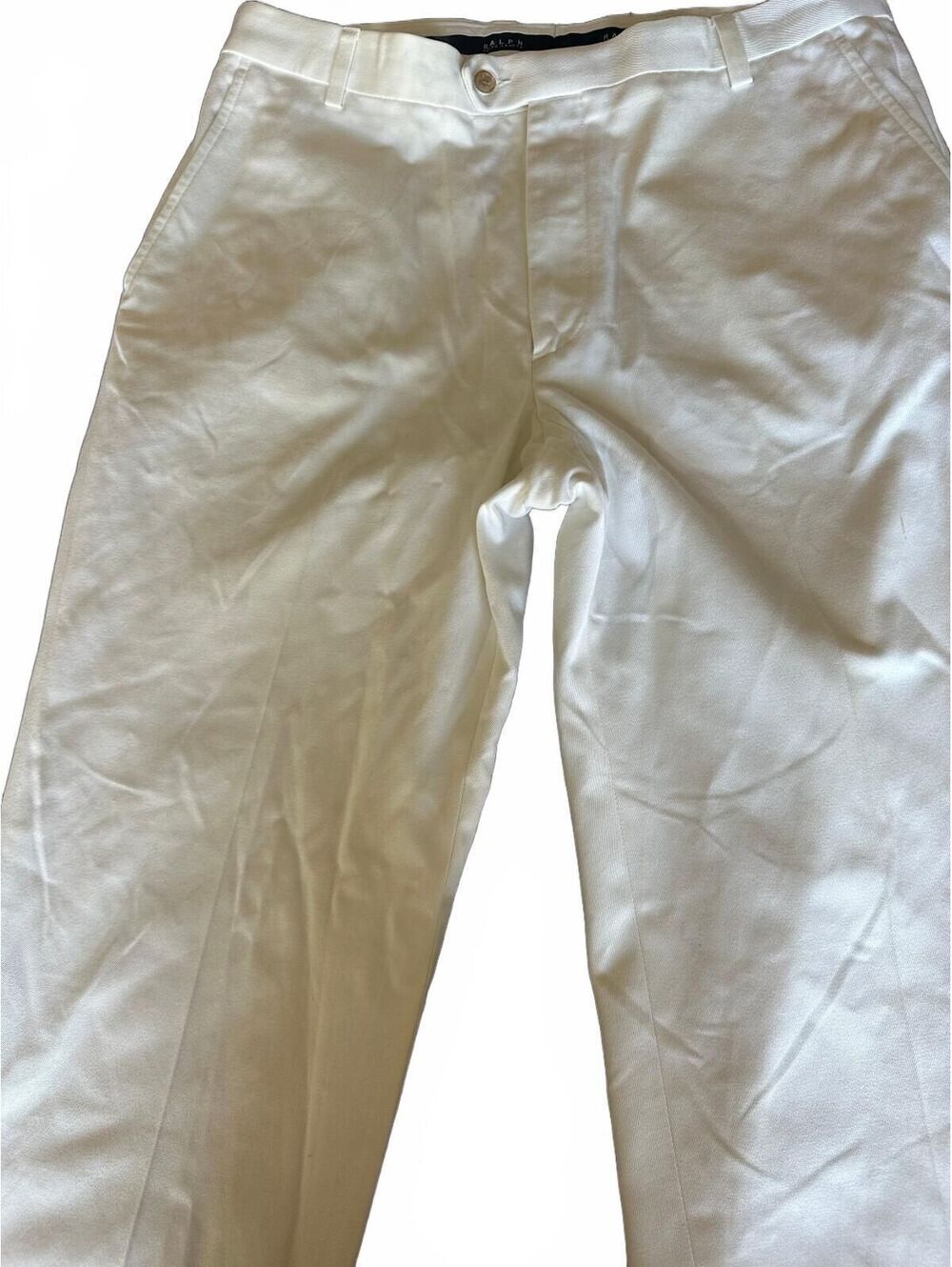 Ralph Lauren White Cotton Pants 36x32 Classic Fit